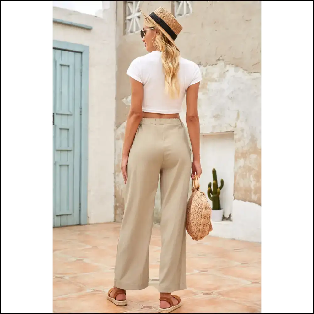 Khaki Wide Leg Pants: Ditch your Jeggings Embrace Freedom 😜 Needful Things - Pants on Sale Worldwide Shipping