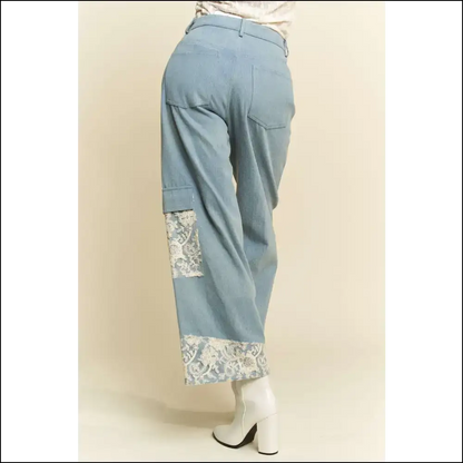 Lace Applique Wide Leg Jeans: where Chic Meets Oh-so-slightly Ridiculous! - Jeans on Sale Worldwide Shipping