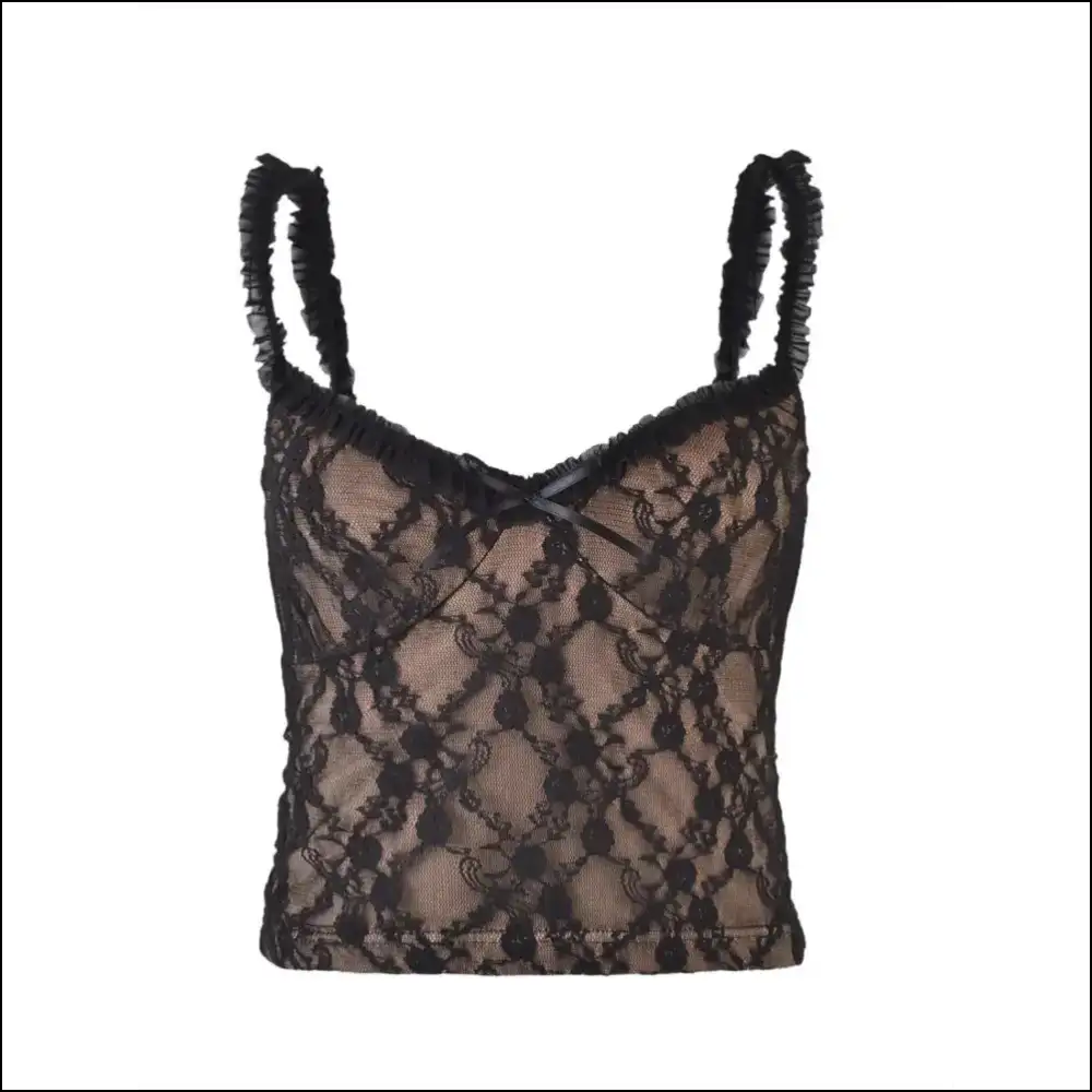 Lace Sweetheart Neck Cami - Flirty Elegance - Tank Tops on Sale Worldwide Shipping