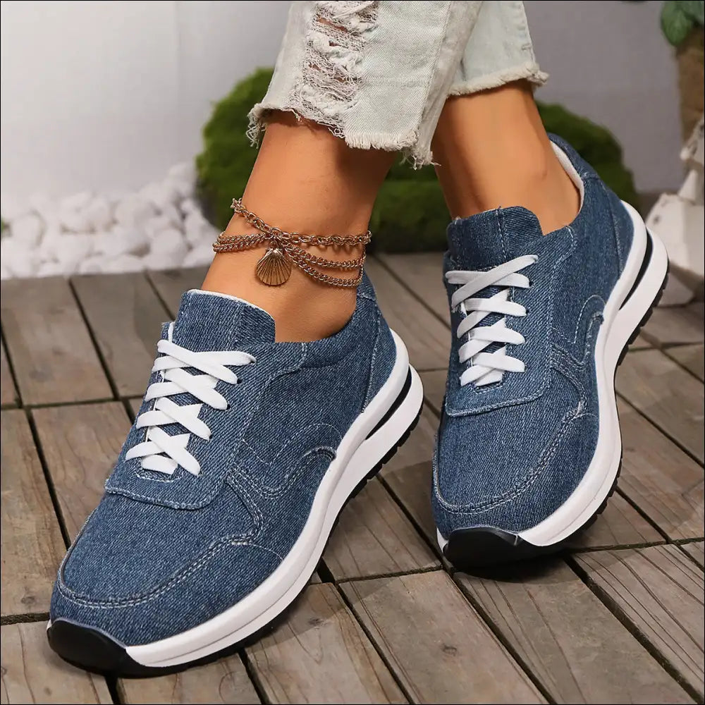 Lace Up Canvas Athletic Shoes: Sporty & Stylish - Shoes on Sale Worldwide Shipping