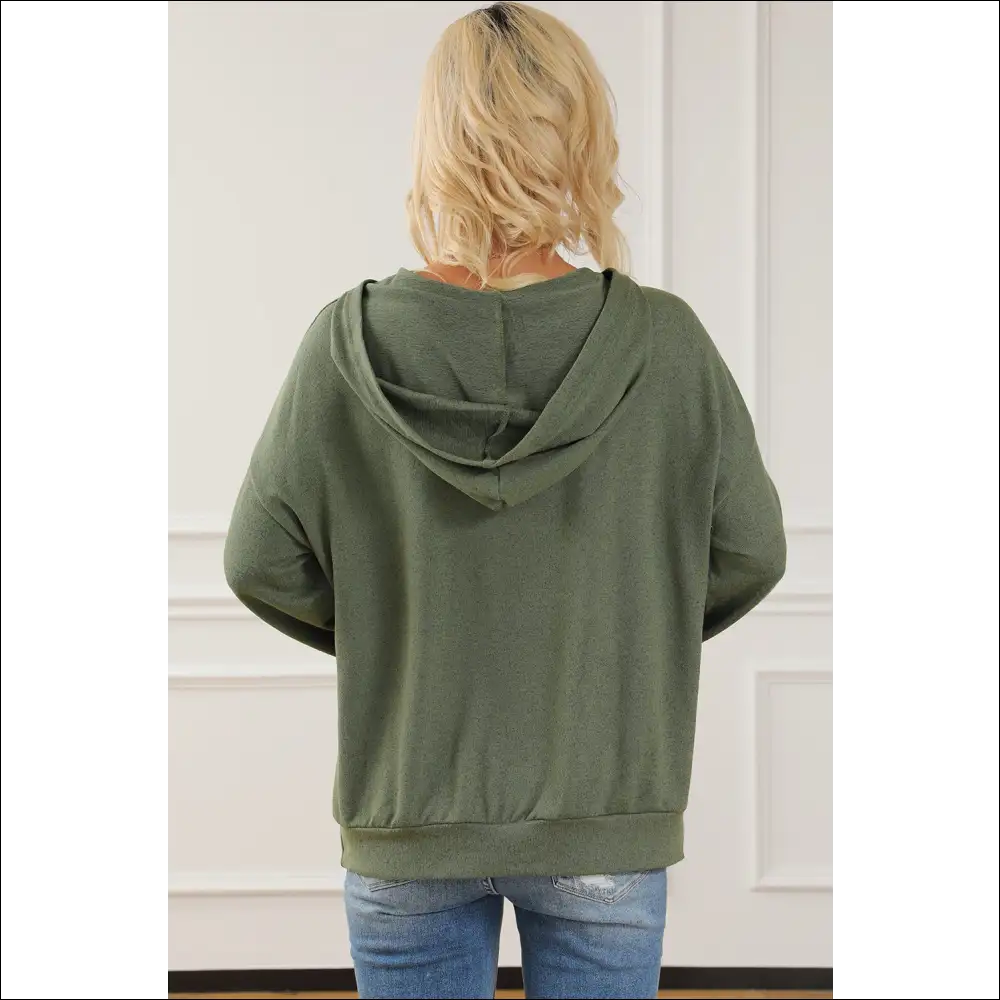 Lace-up Exposed Seam Hoodie with Pocket - Hoodies Sweatshirts & on Sale Worldwide Shipping