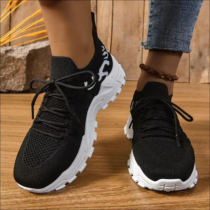 Lace Up Mesh Breathable Athletic Shoes - Black / 41(us10) - on Sale Worldwide Shipping