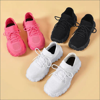 Lace Up Mesh Breathable Athletic Shoes for Trendy Women - on Sale Worldwide Shipping