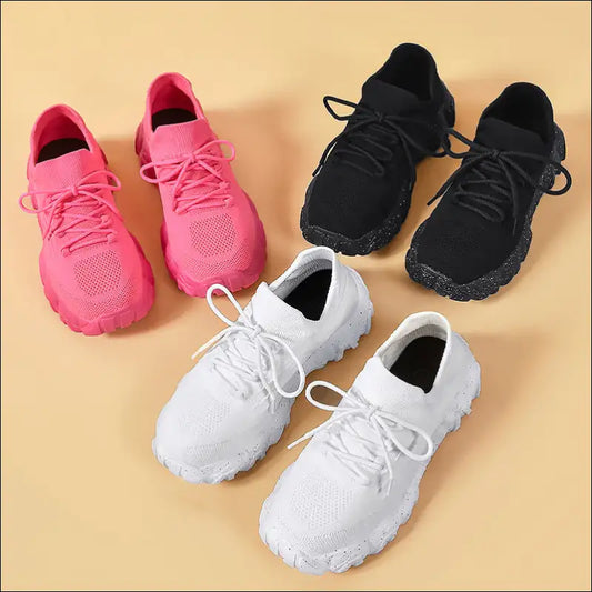 Lace Up Mesh Breathable Athletic Shoes for Trendy Women - on Sale Worldwide Shipping