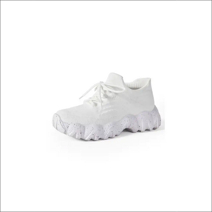 Lace Up Mesh Breathable Athletic Shoes for Trendy Women - White / 40(us9) - on Sale Worldwide Shipping