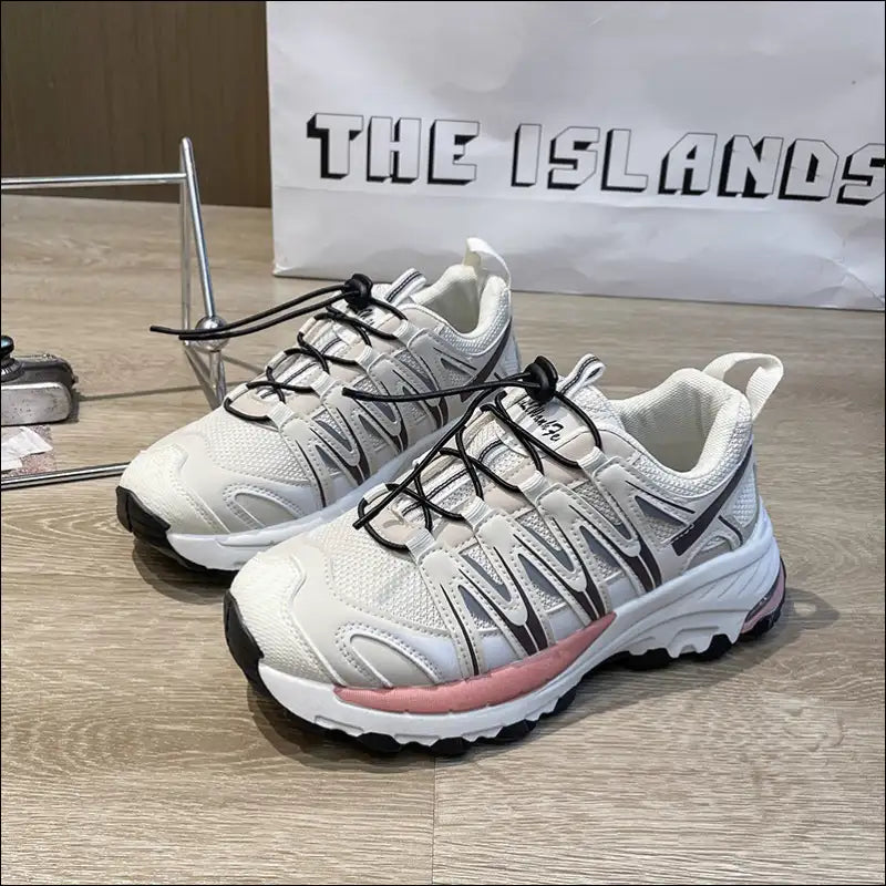Lace-up Mesh Platform Athletic Shoes - on Sale Worldwide Shipping