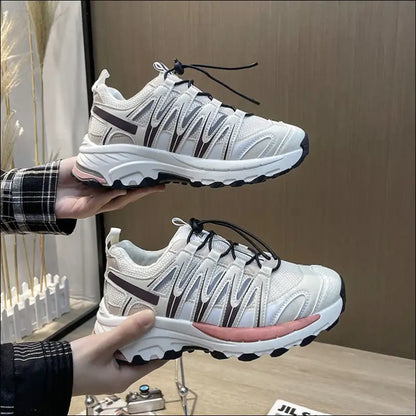 Lace-up Mesh Platform Athletic Shoes - on Sale Worldwide Shipping