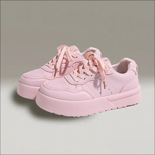 Lace Up Platform Athletic Sneakers - Elevate your Style! - Blush Pink / 36(us5) - Shoes on Sale Worldwide Shipping
