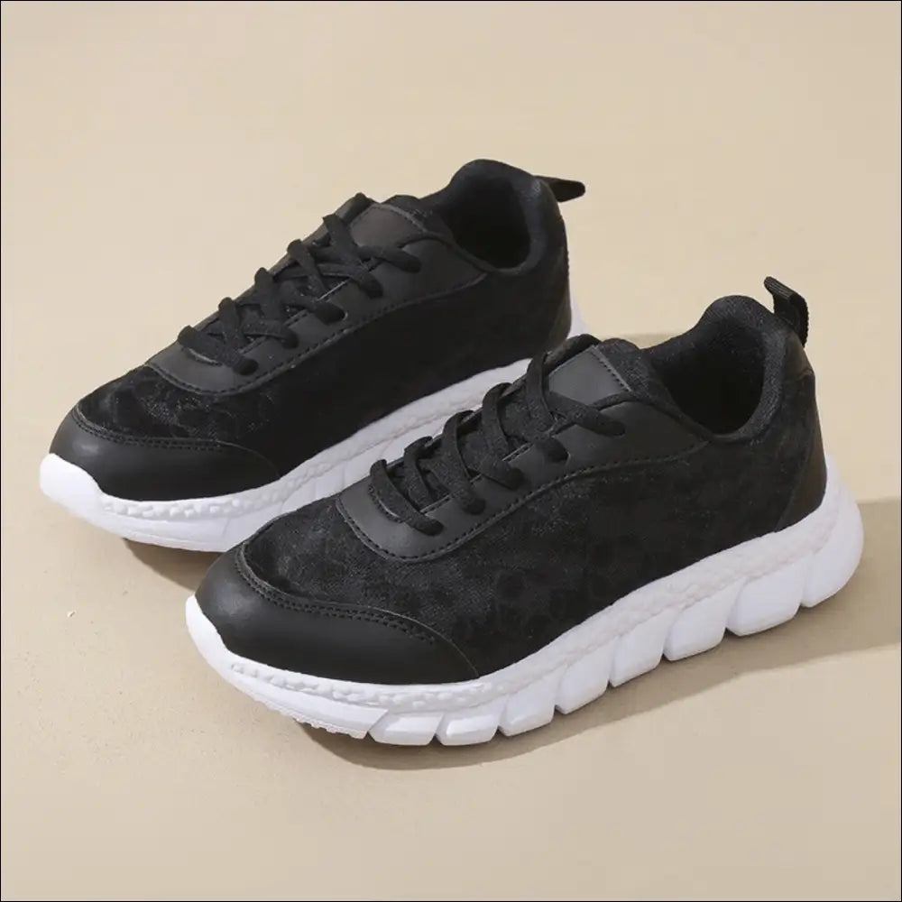 Lace Up Round Toe Star Mesh Athletic Shoes - on Sale Worldwide Shipping