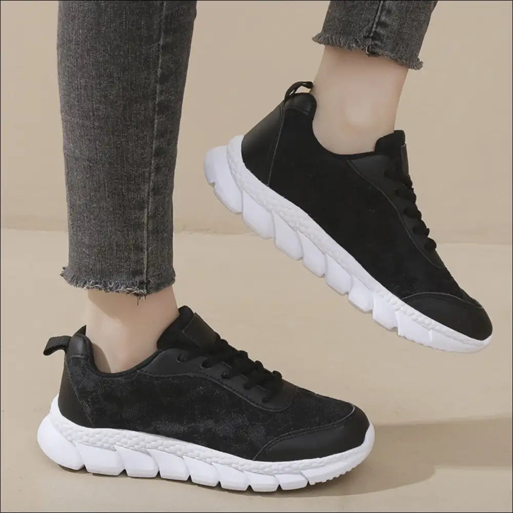 Lace Up Round Toe Star Mesh Athletic Shoes - on Sale Worldwide Shipping