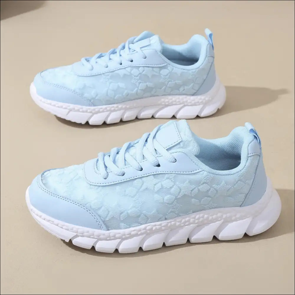 Lace Up Round Toe Star Mesh Athletic Shoes - on Sale Worldwide Shipping