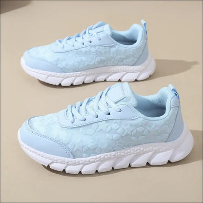Lace Up Round Toe Star Mesh Athletic Shoes - on Sale Worldwide Shipping
