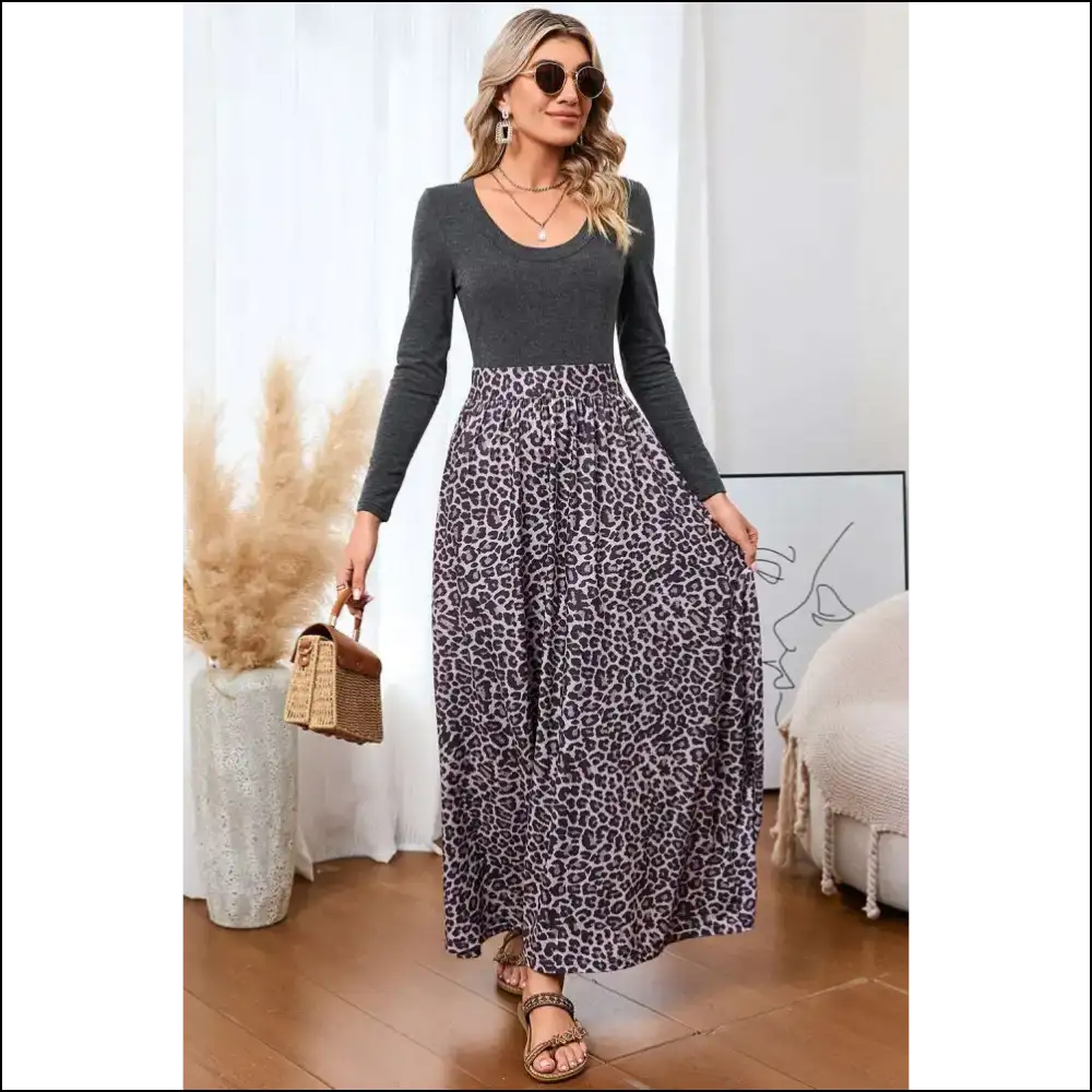 Leopard Print Maxi Dress: Unleash your Inner Queen! 👑 Needful Things - Dresses on Sale Worldwide Shipping