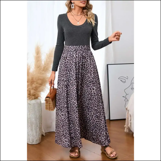 Leopard Print Maxi Dress: Unleash your Inner Queen! 👑 Needful Things - Black / s - Dresses on Sale Worldwide Shipping