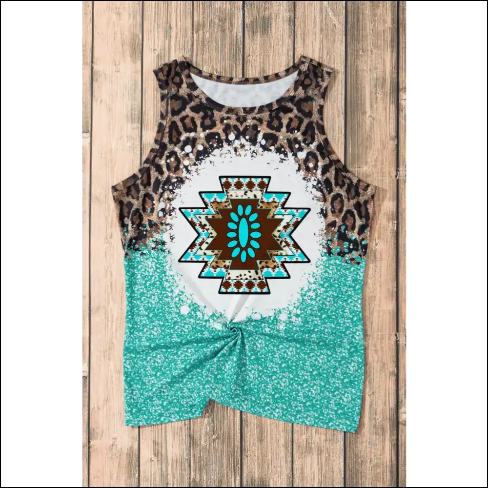 Leopard Round Neck Tank – Fierce & Fabulous - Tops on Sale Worldwide Shipping