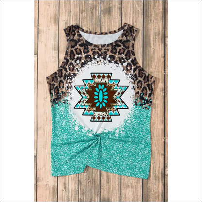 Leopard Round Neck Tank – Fierce & Fabulous - Tops on Sale Worldwide Shipping