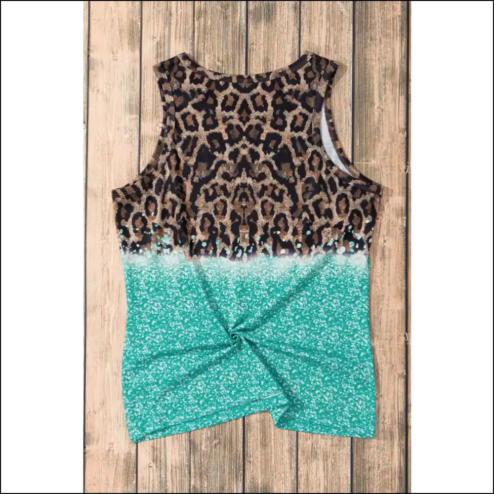 Leopard Round Neck Tank – Fierce & Fabulous - Tops on Sale Worldwide Shipping
