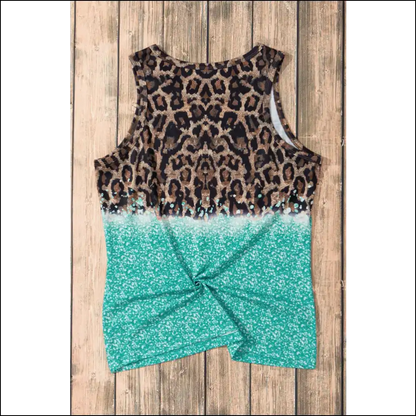 Leopard Round Neck Tank – Fierce & Fabulous - Tops on Sale Worldwide Shipping
