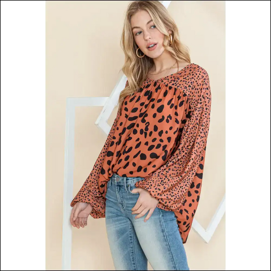Leopard v Neck Tunic: Because Adulting is Wild Enough 🐆 Needful Things - Brown / s - Blouses on Sale Worldwide Shipping