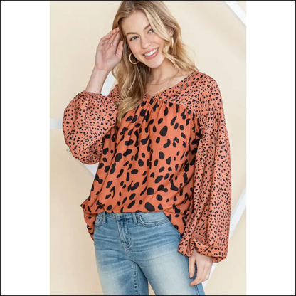 Leopard v Neck Tunic: Because Adulting is Wild Enough 🐆 Needful Things - Blouses on Sale Worldwide Shipping