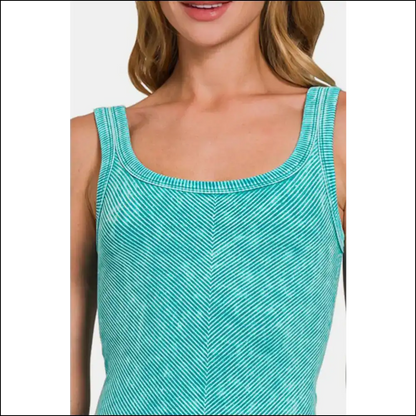 Life’s too Short for Boring Tops: Get your Chic Ribbed Scoop Neck Now! 😄 - Tank Tops on Sale Worldwide Shipping