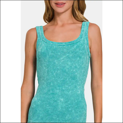 Life’s too Short for Boring Tops: Get your Chic Ribbed Scoop Neck Now! 😄 - Tank Tops on Sale Worldwide Shipping