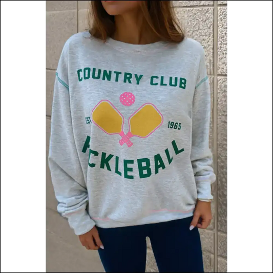 Light Grey Country Club Pickleball: so Good It’s Offensive 🎾 - s - Sweatshirts & Hoodies on Sale Worldwide Shipping