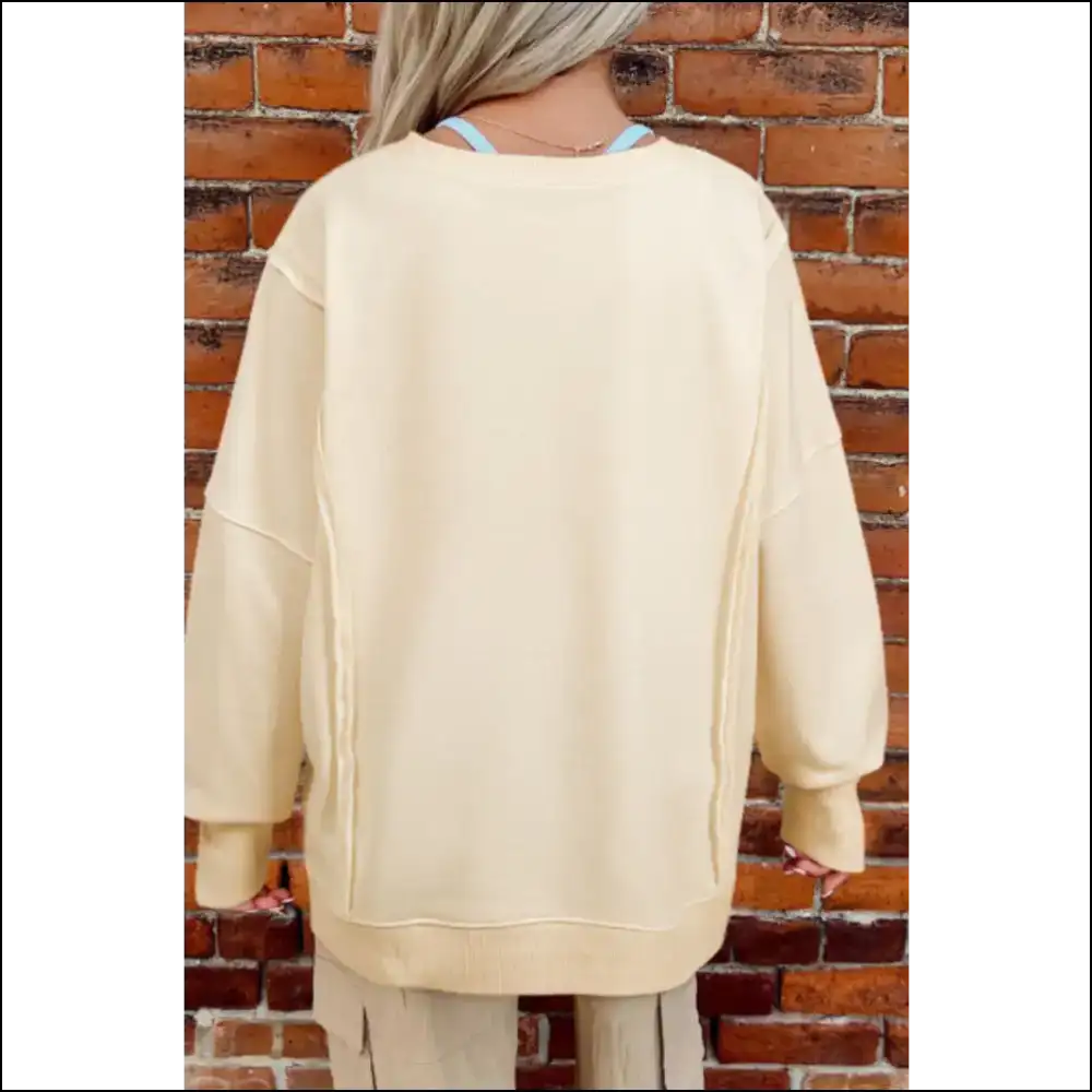 Love Patch Round Neck Sweatshirt - Sweatshirts & Hoodies on Sale Worldwide Shipping