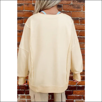 Love Patch Round Neck Sweatshirt - Sweatshirts & Hoodies on Sale Worldwide Shipping