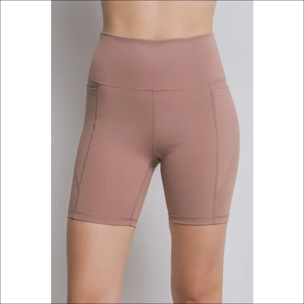 Love Tree High Waist Seam Detail Active Shorts - on Sale Worldwide Shipping