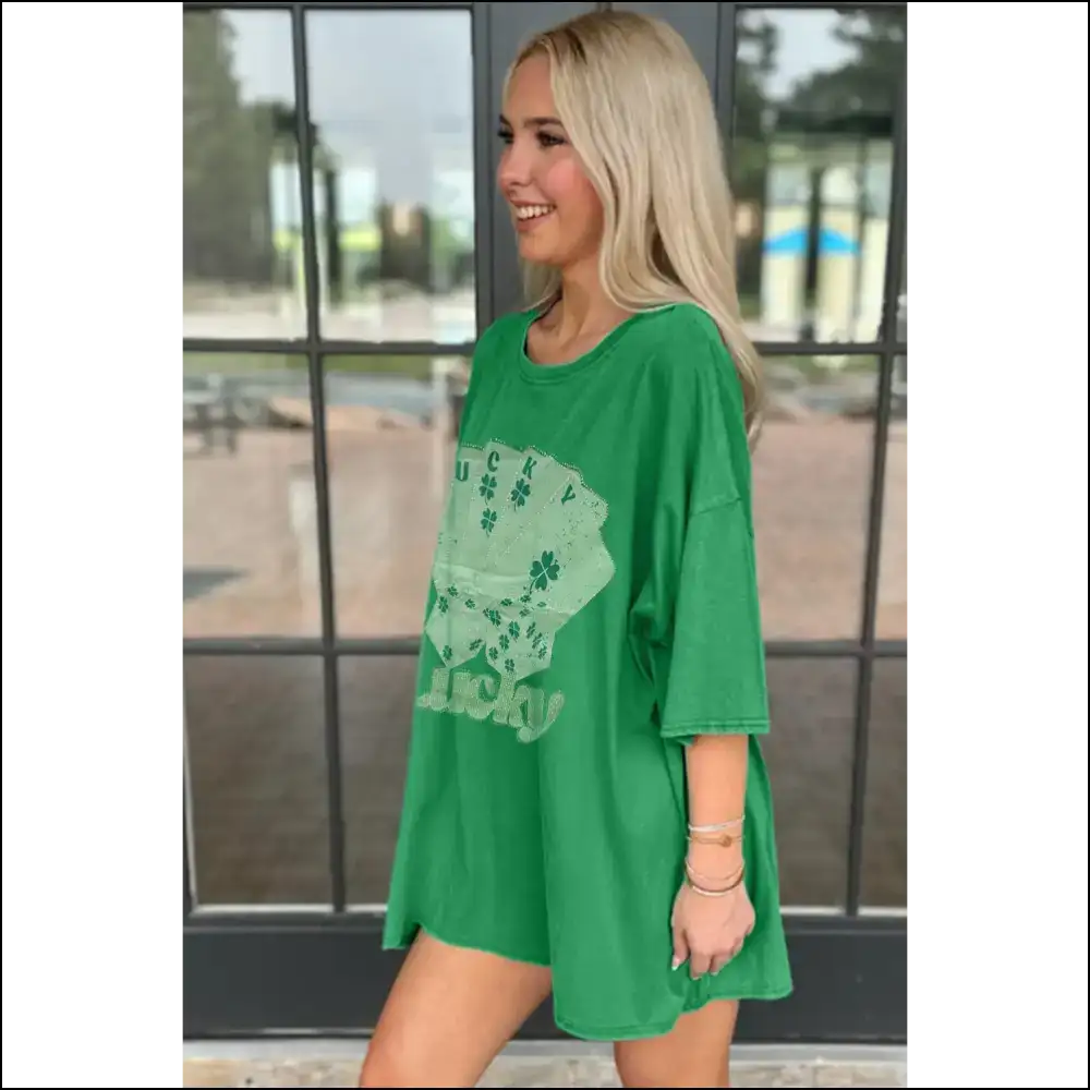 Lucky Poker Cards Bright Green Dress: Get 🍀! Needful Things - Short Dresses on Sale Worldwide Shipping
