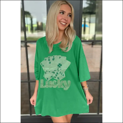 Lucky Poker Cards Bright Green Dress: Get 🍀! Needful Things - Short Dresses on Sale Worldwide Shipping