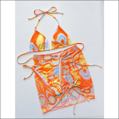 Make Waves in our Multicolored Drawstring Ruched Swim Set: Queen Vibes Only! 👙🌊 - Multicolor / m - Bikini Sets on Sale Worldwide Shipping