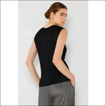 Marina West Pleated Sleeveless Crewneck Tank - Tops on Sale Worldwide Shipping