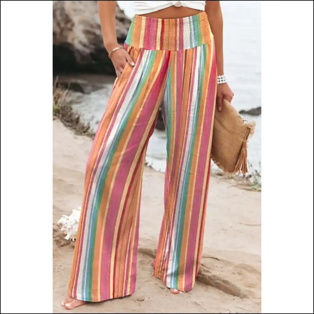 Mermaid Pants: Because Adulting is Hard Vibrant Multicolor Striped Savior! Needful Things - s - Pants on Sale Worldwide Shipping