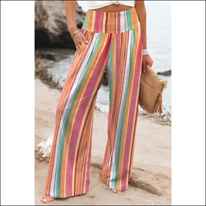 Mermaid Pants: Because Adulting is Hard Vibrant Multicolor Striped Savior! Needful Things - s - Pants on Sale Worldwide Shipping