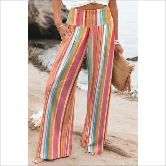 Mermaid Pants: Because Adulting is Hard Vibrant Multicolor Striped Savior! Needful Things - s - Pants on Sale Worldwide Shipping