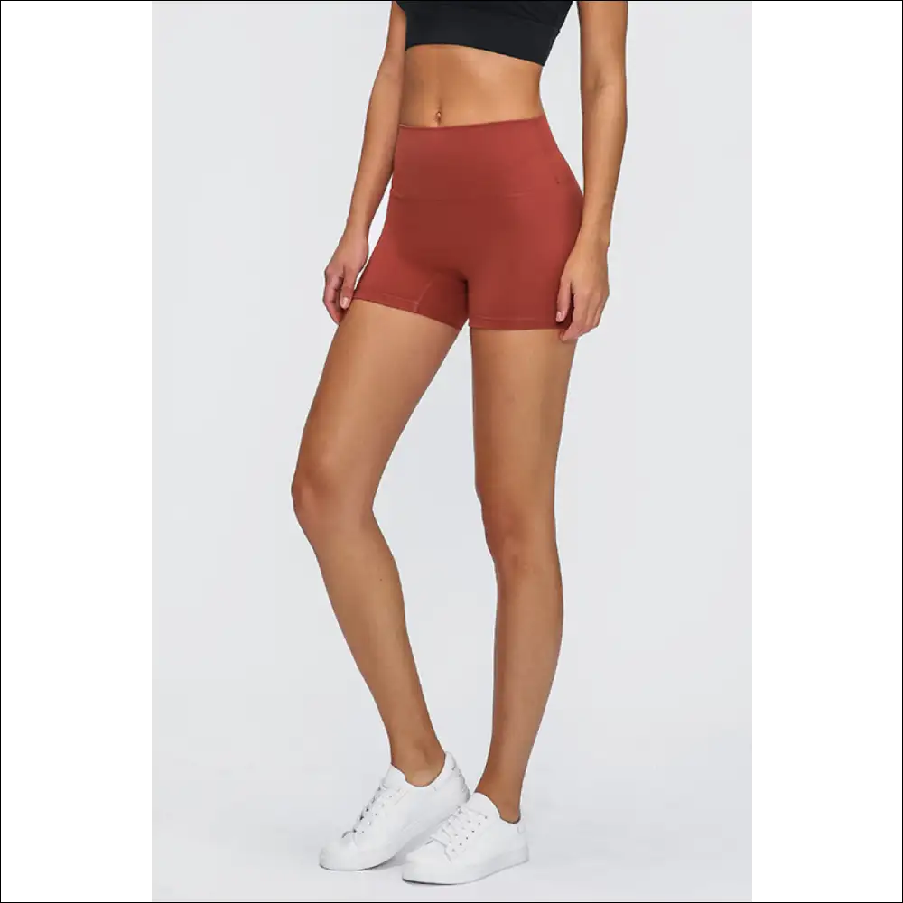 Millennia Stitch Active Shorts – Feel Good and Look Fabulous! - Red Dahlia / 8 - on Sale Worldwide Shipping