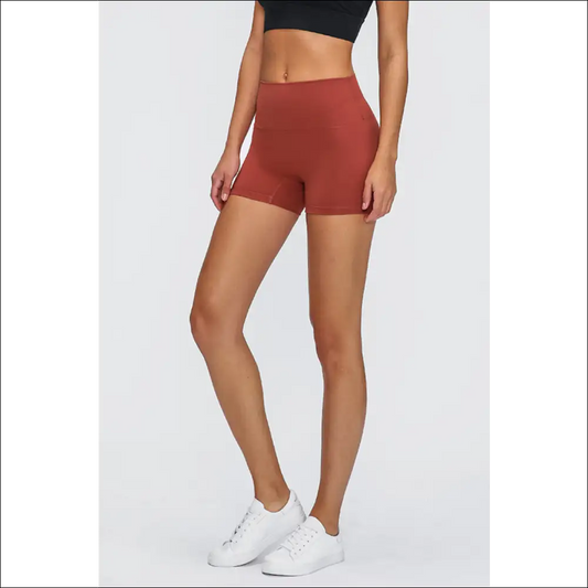 Millennia Stitch Active Shorts – Feel Good and Look Fabulous! - Red Dahlia / 8 - on Sale Worldwide Shipping