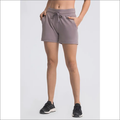 Millennia Waist Tie Active Shorts - Lavender / 12 - on Sale Worldwide Shipping