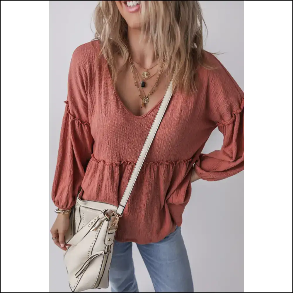 Mineral Red Puff Sleeve Blouse: Prepare for Compliments! Needful Things - Blouses on Sale Worldwide Shipping