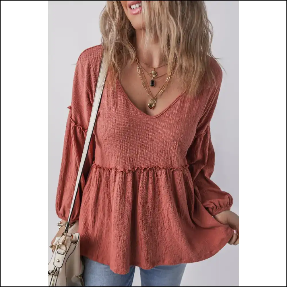Mineral Red Puff Sleeve Blouse: Prepare for Compliments! Needful Things - s - Blouses on Sale Worldwide Shipping
