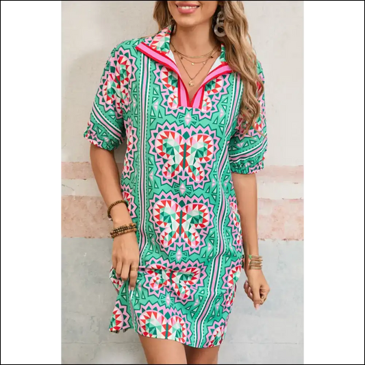 Mint Green Boho Mini Dress: from Drab to Fab in Seconds 👗 Needful Things - s - Short Dresses on Sale Worldwide Shipping