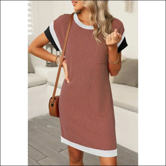 Moonlight Jade Colorblock: Needful Things Slay Dress 💅 - Light French Beige / s - Short Dresses on Sale Worldwide Shipping