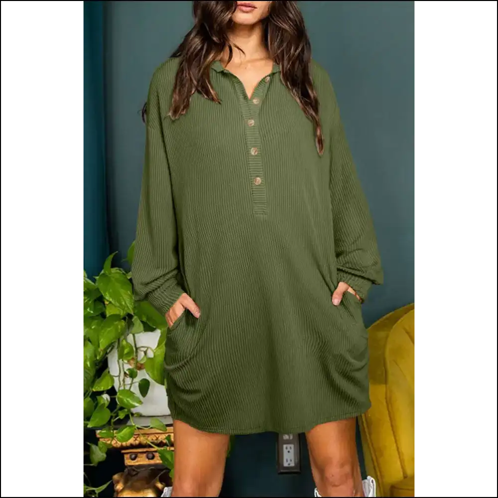 Moss Green Shift Dress: Dressed to Frill (needful Things) 🐸 - Jungle / s - Short Dresses on Sale Worldwide Shipping
