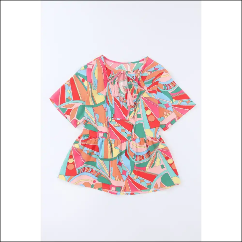 Multicolor Boho Abstract: Goddess Top (needful Things) ✨ - Blouses on Sale Worldwide Shipping