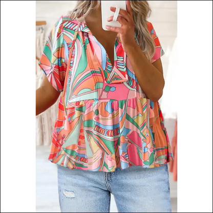 Multicolor Boho Abstract: Goddess Top (needful Things) ✨ - s - Blouses on Sale Worldwide Shipping