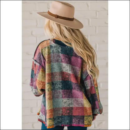 Multicolor Brushed Checked Shacket: so Cozy It’s Basically Legal 😜 Needful Things - Jackets Outerwear on Sale Worldwide Shipping