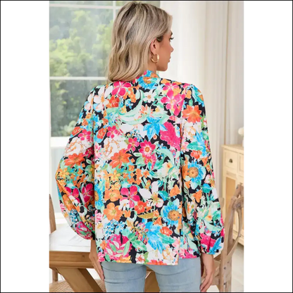 Multicolour Boho Floral: Unleash your Inner Flower Child 🌼 Needful Things - Blouses on Sale Worldwide Shipping