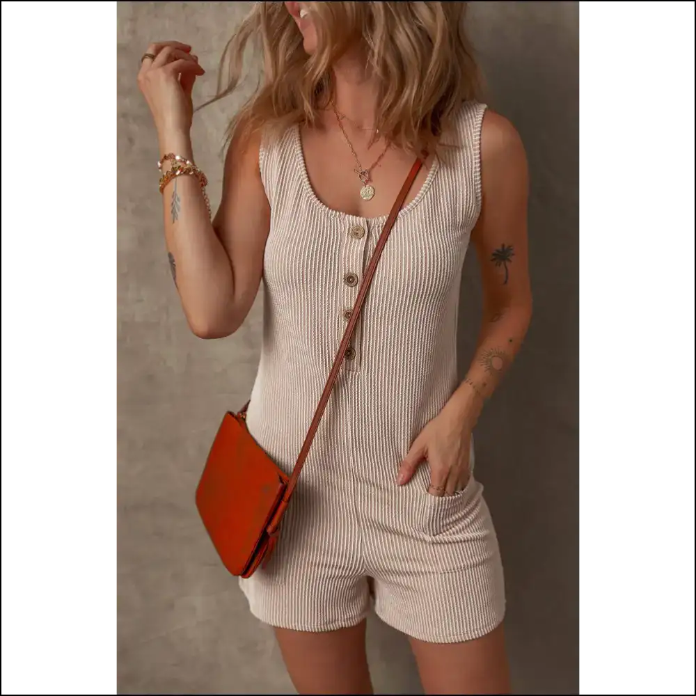 Needful Things: Adulting in a Buttoned Sleeveless Romper 😜 - Rompers Jumpsuits & on Sale Worldwide Shipping